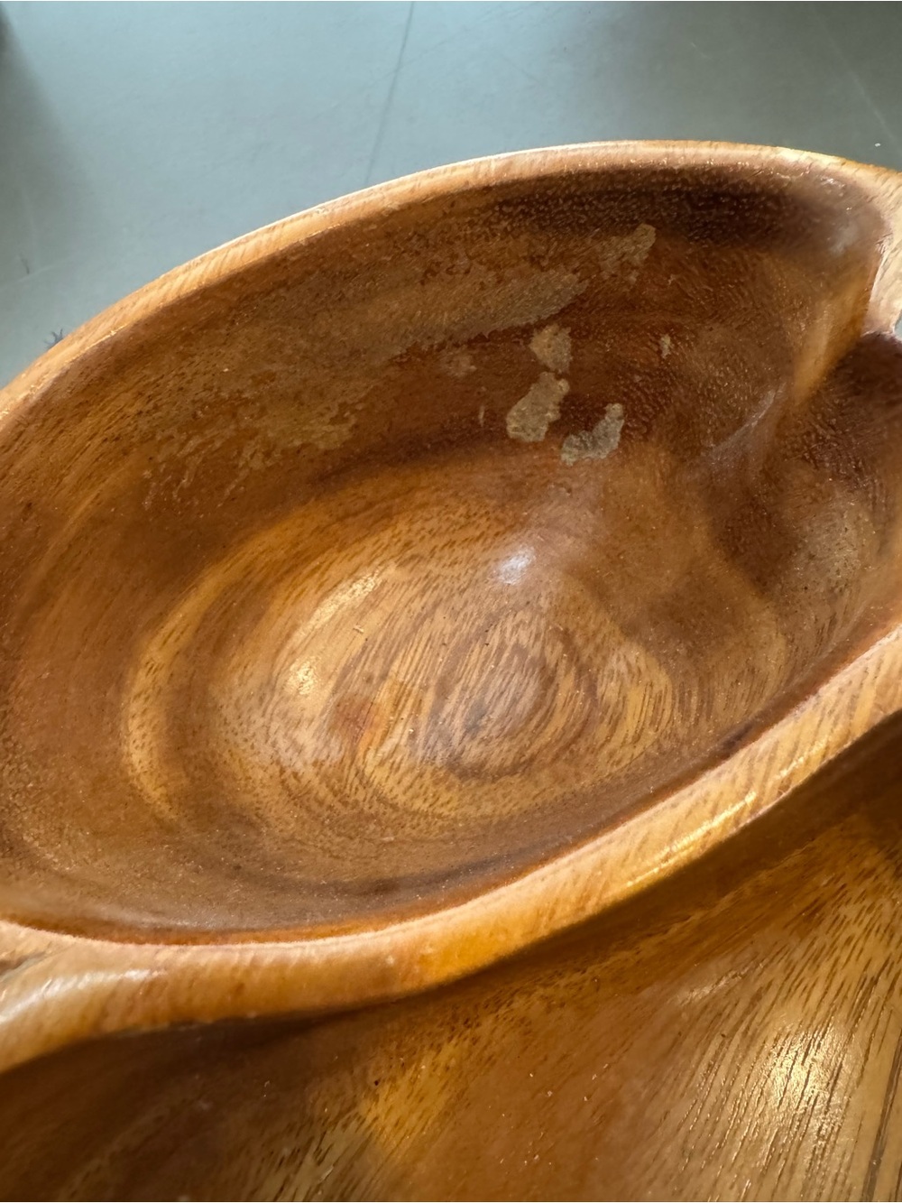 1950-60s Monkey Pod Hardwood Hand-Carved Wooden Serving Bowl—Lobster - Picture 2 of 6